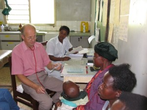 Tim Jenkinson on the Paediatric ward.