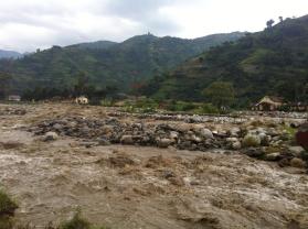 The river burst it's banks