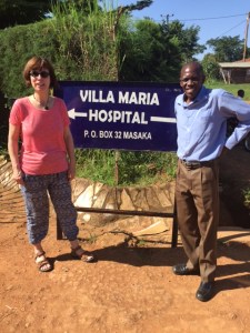 Teresa with Dr Rogers at Villa Maria Hospital